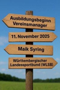 Ausbildungsbeginn Vereinsmanager
